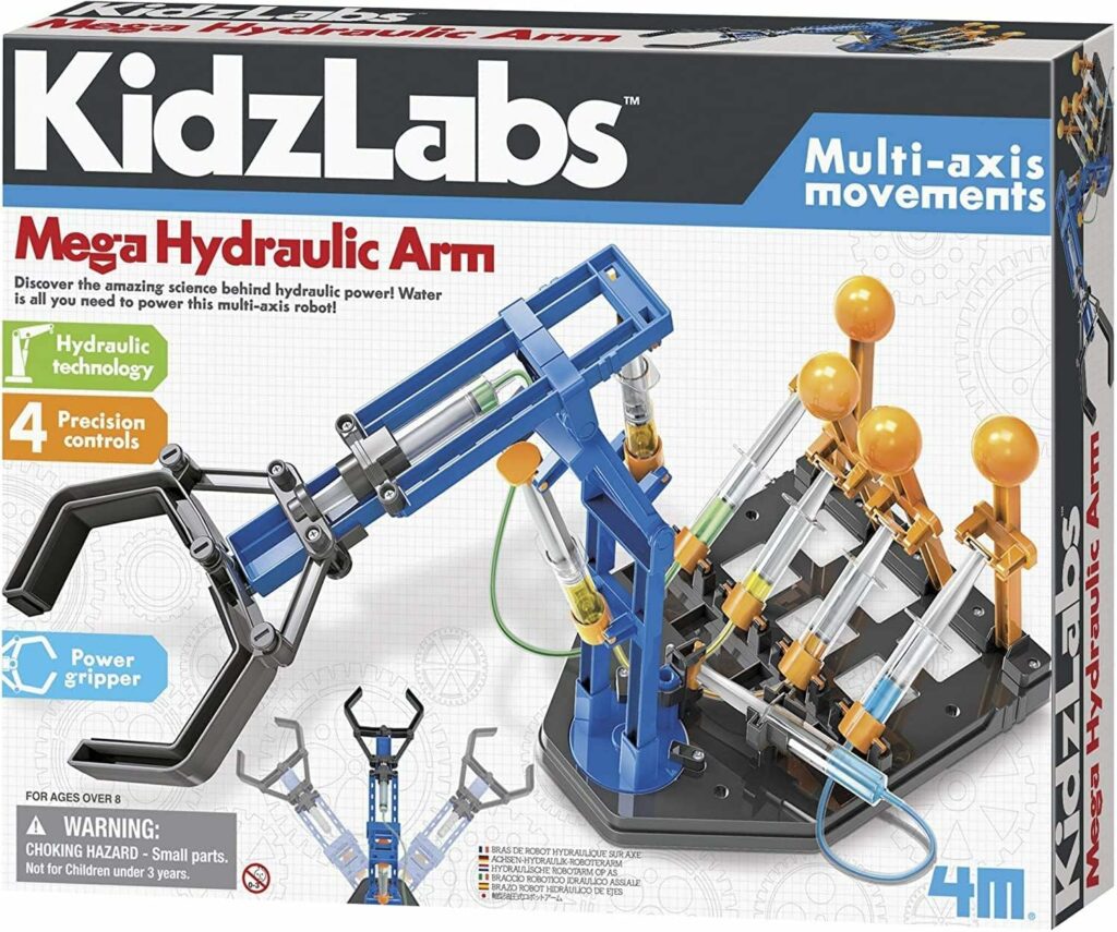 4M 403414 KidzLabs-Hydraulic Robotic Arm, Multicoloured